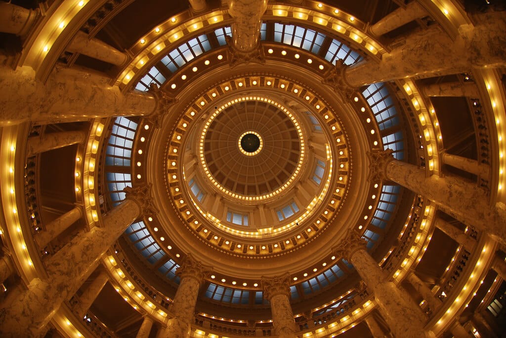 Inside State Capital Looking Up