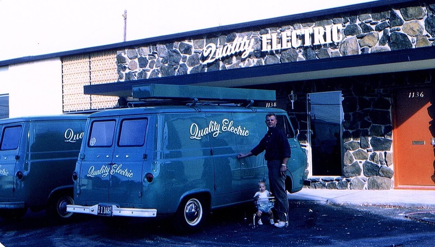 Paula in front of the new shop in the mid 1960’s.